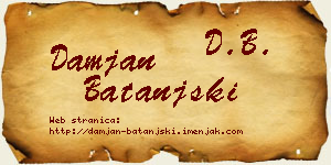 Damjan Batanjski vizit kartica
